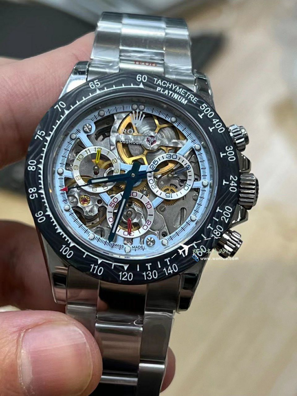 N Factory 出品 Rolex 超级限定版镂空 Ditongna 独家4130计时镂空 Movement  wrist watches  / R776