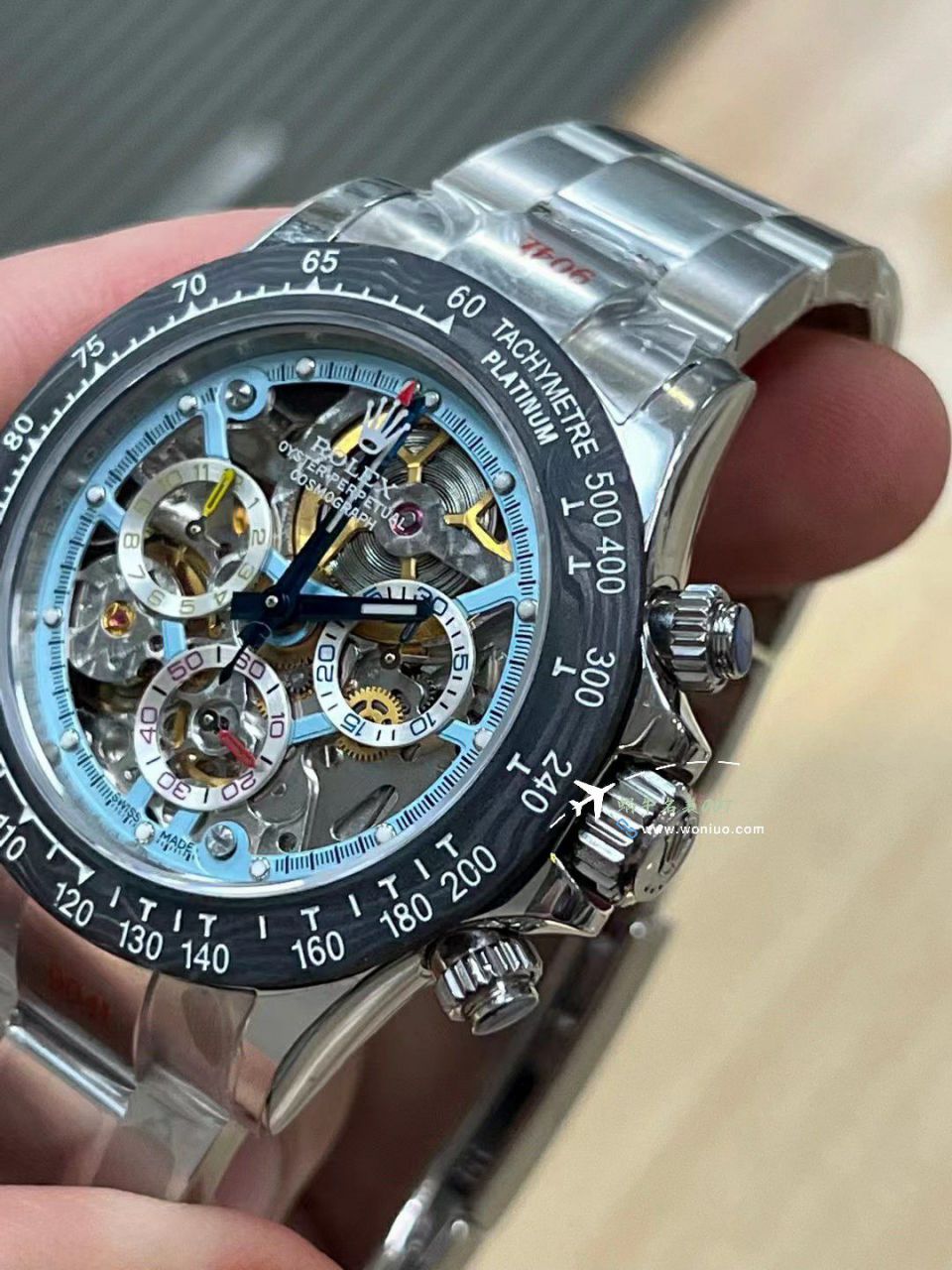 N Factory 出品 Rolex 超级限定版镂空 Ditongna 独家4130计时镂空 Movement  wrist watches  / R776