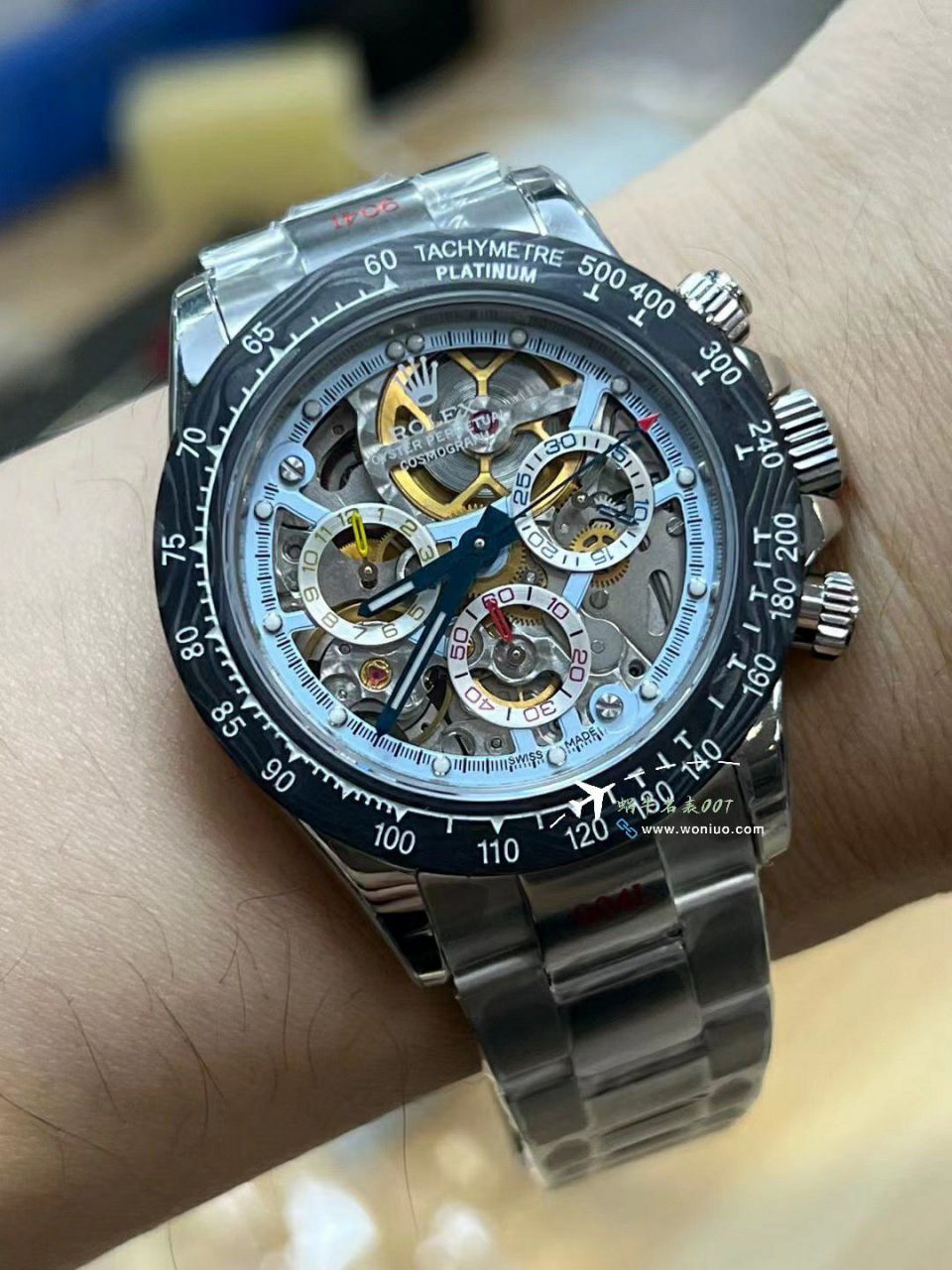 N Factory 出品 Rolex 超级限定版镂空 Ditongna 独家4130计时镂空 Movement  wrist watches  / R776