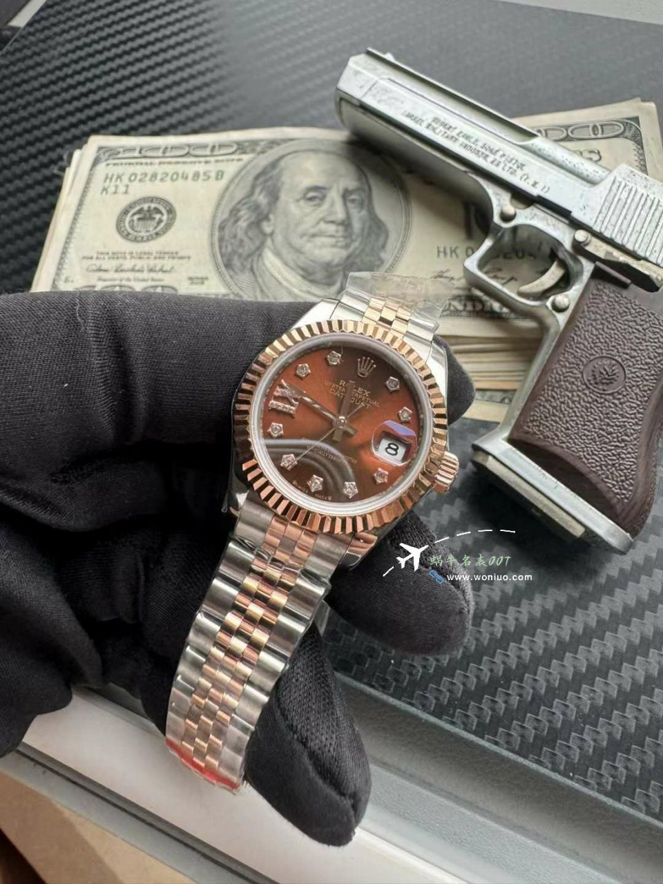  Rolex 女装  Datejust 28毫米m279171-0003 Replica Copy 巧克力色盘 wrist watches  / R855