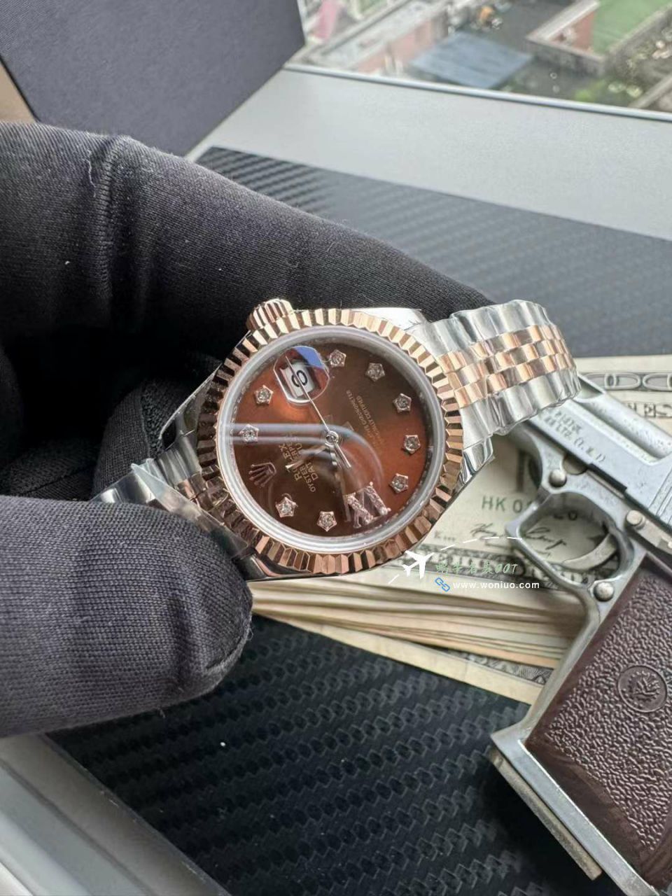  Rolex 女装  Datejust 28毫米m279171-0003 Replica Copy 巧克力色盘 wrist watches  / R855