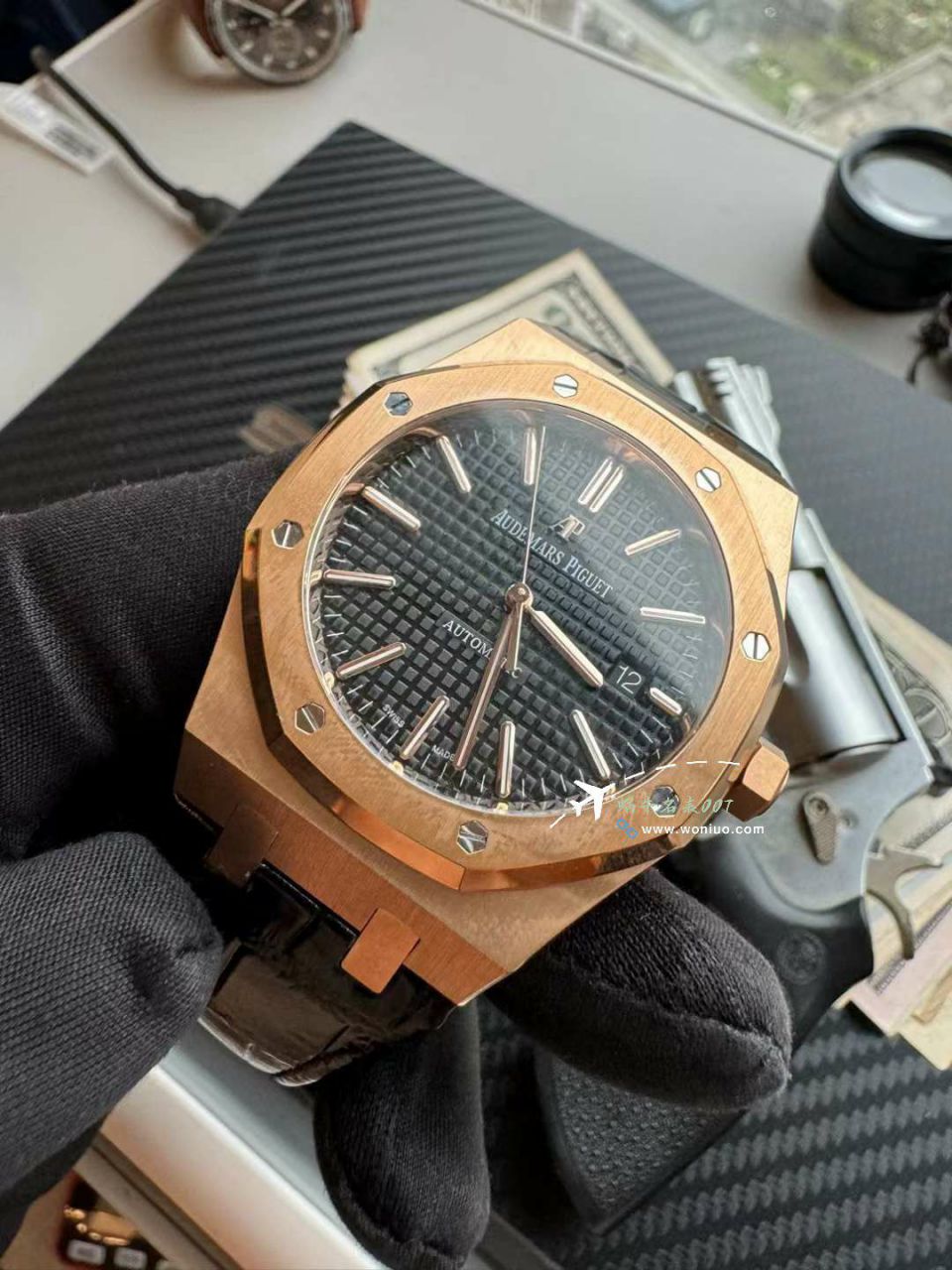  Video analysis APS Adding weight 版本Audemars Piguet 皇家橡树 Best 的 Replica Watches 15400OR.OO.D002CR.01，15400OR.OO.D088CR.01 wrist watches  / AP277