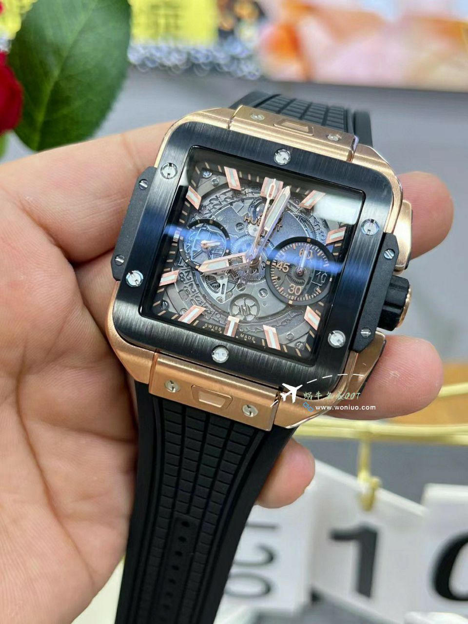 BBF hublot SQUARE BANG UNICO方形 Perfect  Replica Copy 表821.OX.0180.RX，821.OM.0180.RX，821.NM.0170.RX，821.NX.0170.RX / YB131