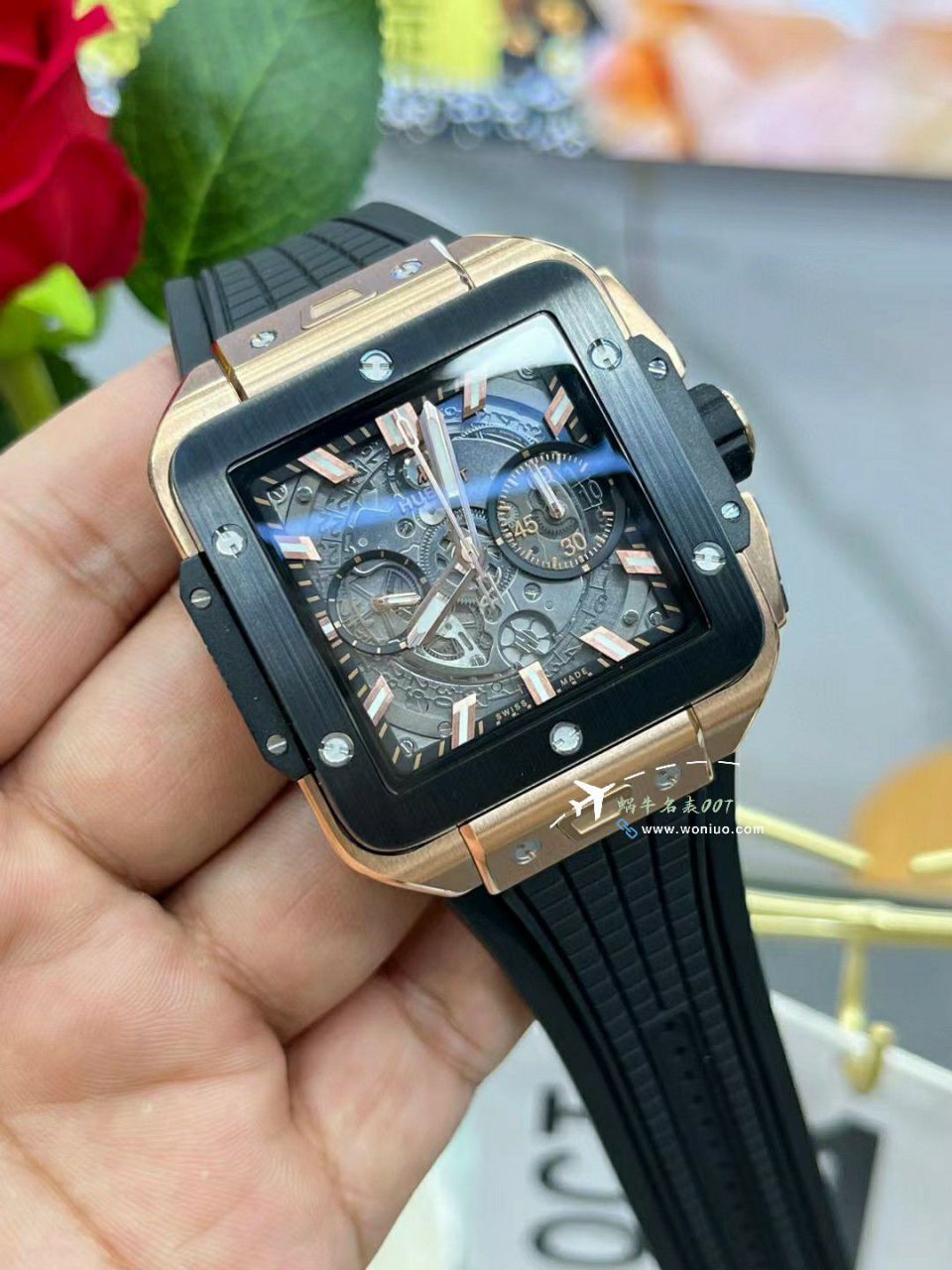 BBF hublot SQUARE BANG UNICO方形 Perfect  Replica Copy 表821.OX.0180.RX，821.OM.0180.RX，821.NM.0170.RX，821.NX.0170.RX / YB131