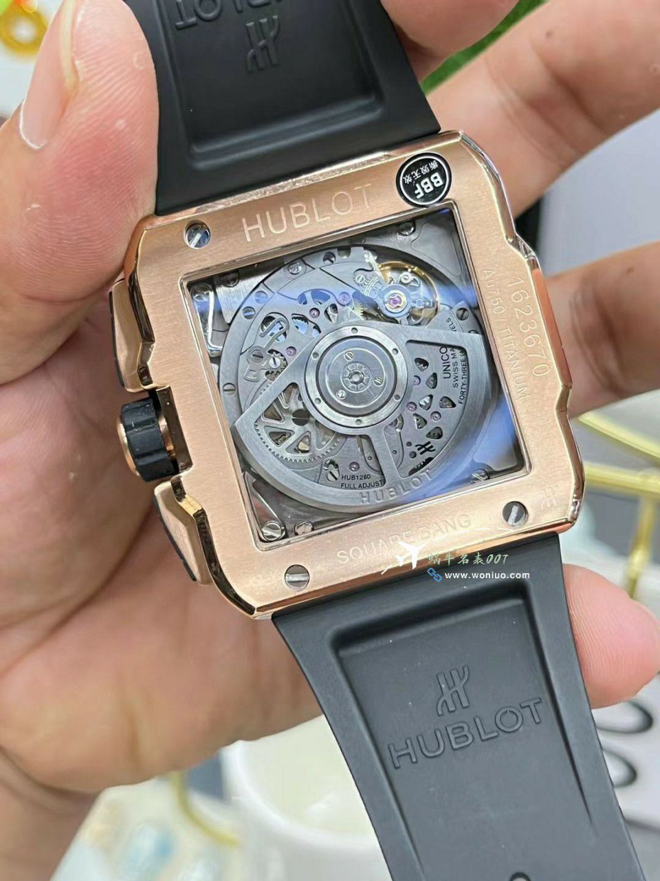 BBF hublot SQUARE BANG UNICO方形 Perfect  Replica Copy 表821.OX.0180.RX，821.OM.0180.RX，821.NM.0170.RX，821.NX.0170.RX / YB131