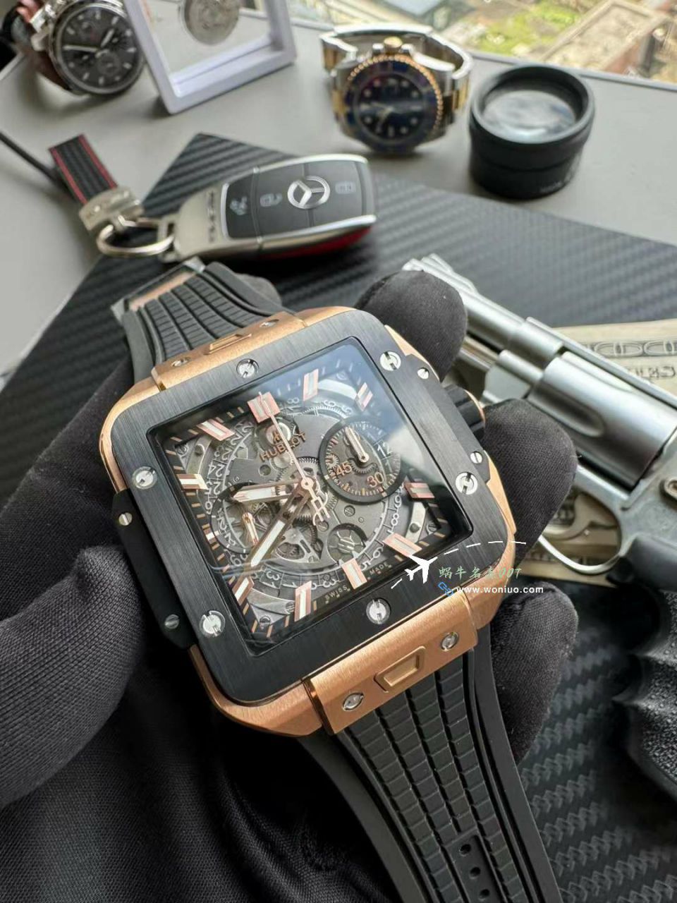  Best 的BBF hublot 恒宝方形SQUARE BANG UNICO Perfect  Replica  Replica 821.OM.0180.RX wrist watches  / YB133