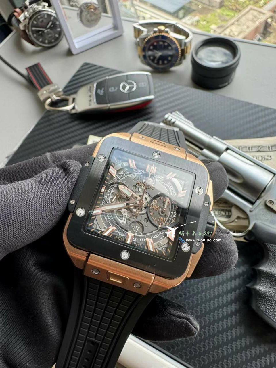  Best 的BBF hublot 恒宝方形SQUARE BANG UNICO Perfect  Replica  Replica 821.OM.0180.RX wrist watches  / YB133
