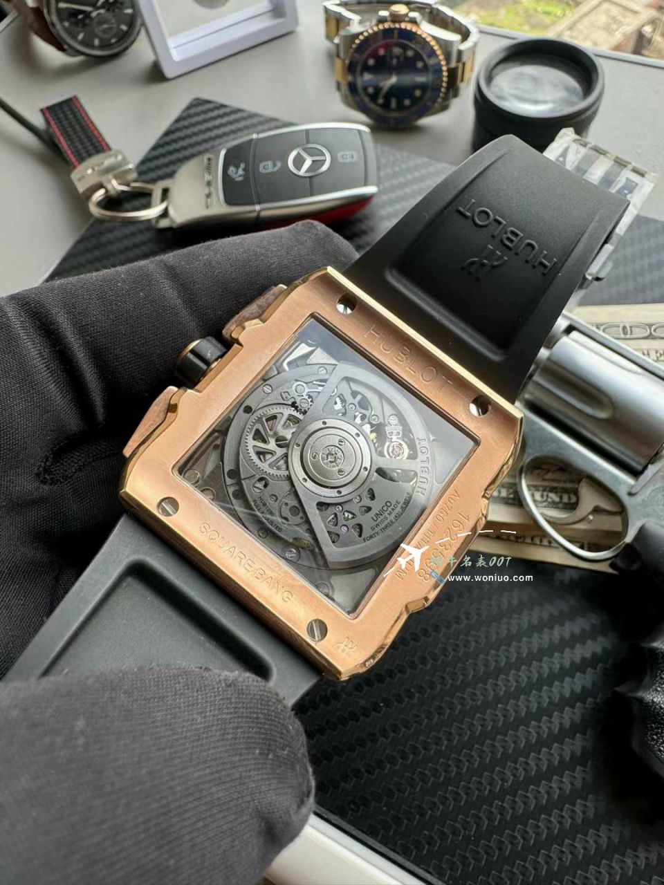  Best 的BBF hublot 恒宝方形SQUARE BANG UNICO Perfect  Replica  Replica 821.OM.0180.RX wrist watches  / YB133