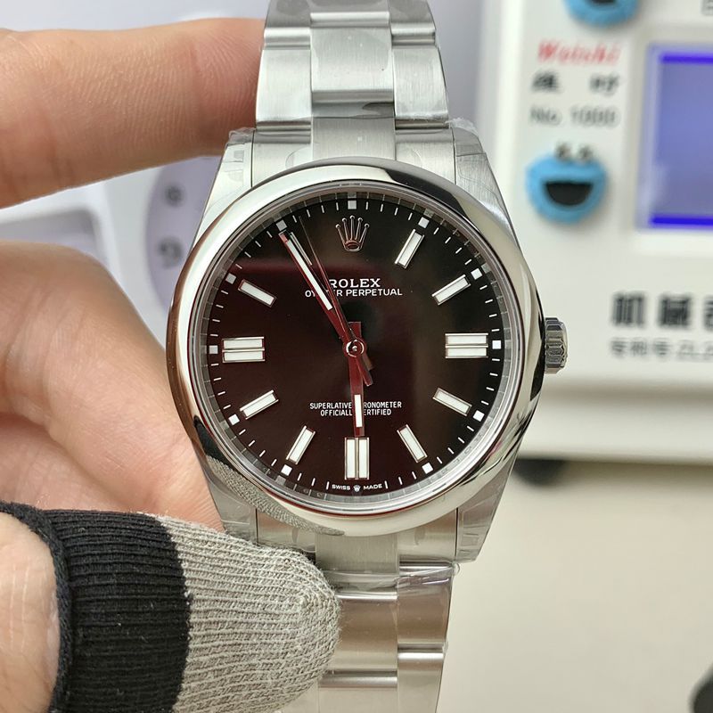 VS Rolex  oyster perpetual 动m124300-0002 wrist watches 41毫米 Perfect  Replica 黑恒动
