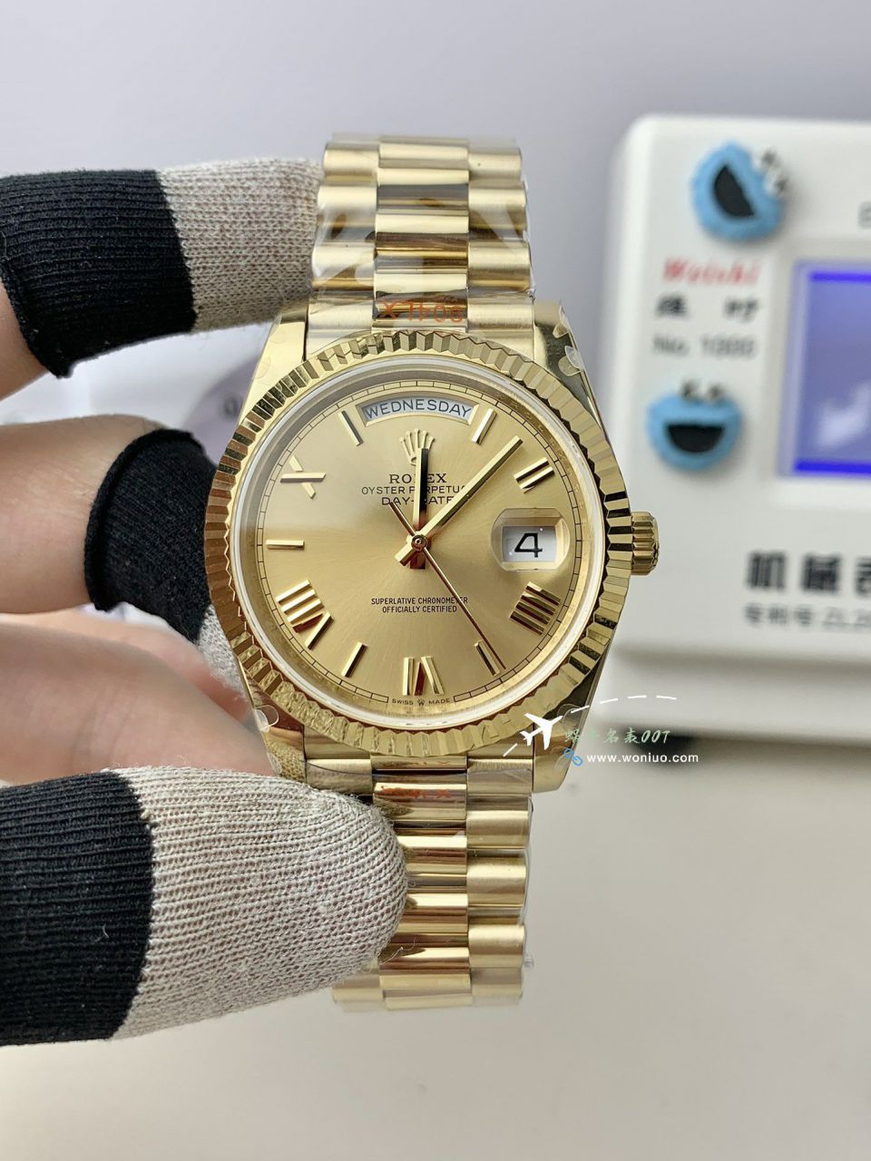 GM Rolex  Day-Date 型系列m228239-0055 wrist watches V3 Adding weight DD陨石盘 top  Replica Watches  / R963