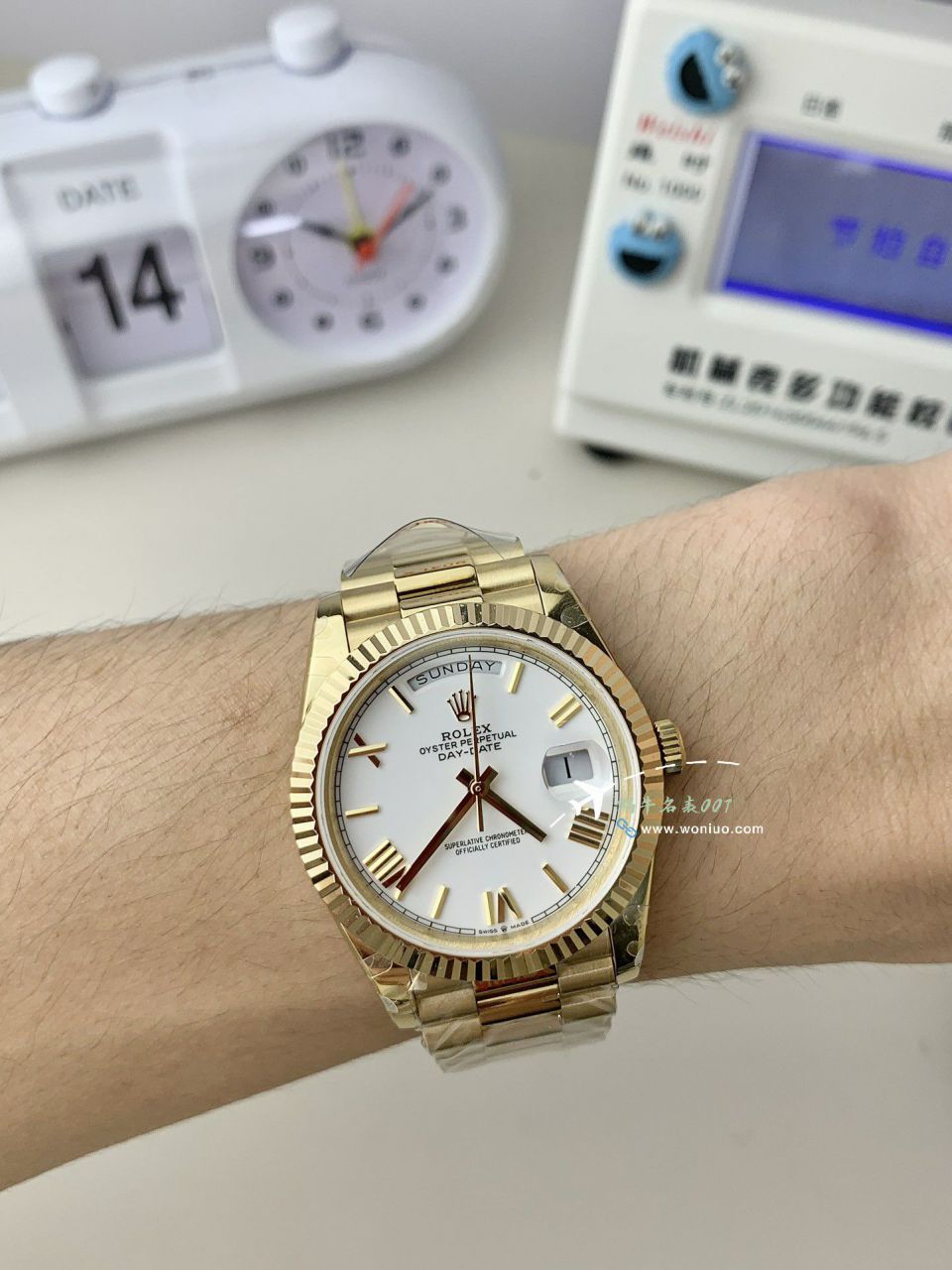 GM Rolex  Day-Date 型系列m228239-0055 wrist watches V3 Adding weight DD陨石盘 top  Replica Watches  / R963