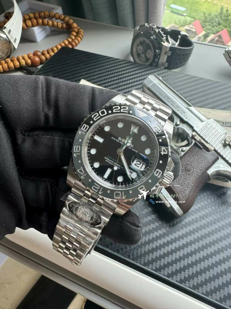  Video analysis clean Rolex  GMT MASTER II Perfect  Replica  Replica 新款皮蛋圈m126710grnr-0003 wrist watches  / R866