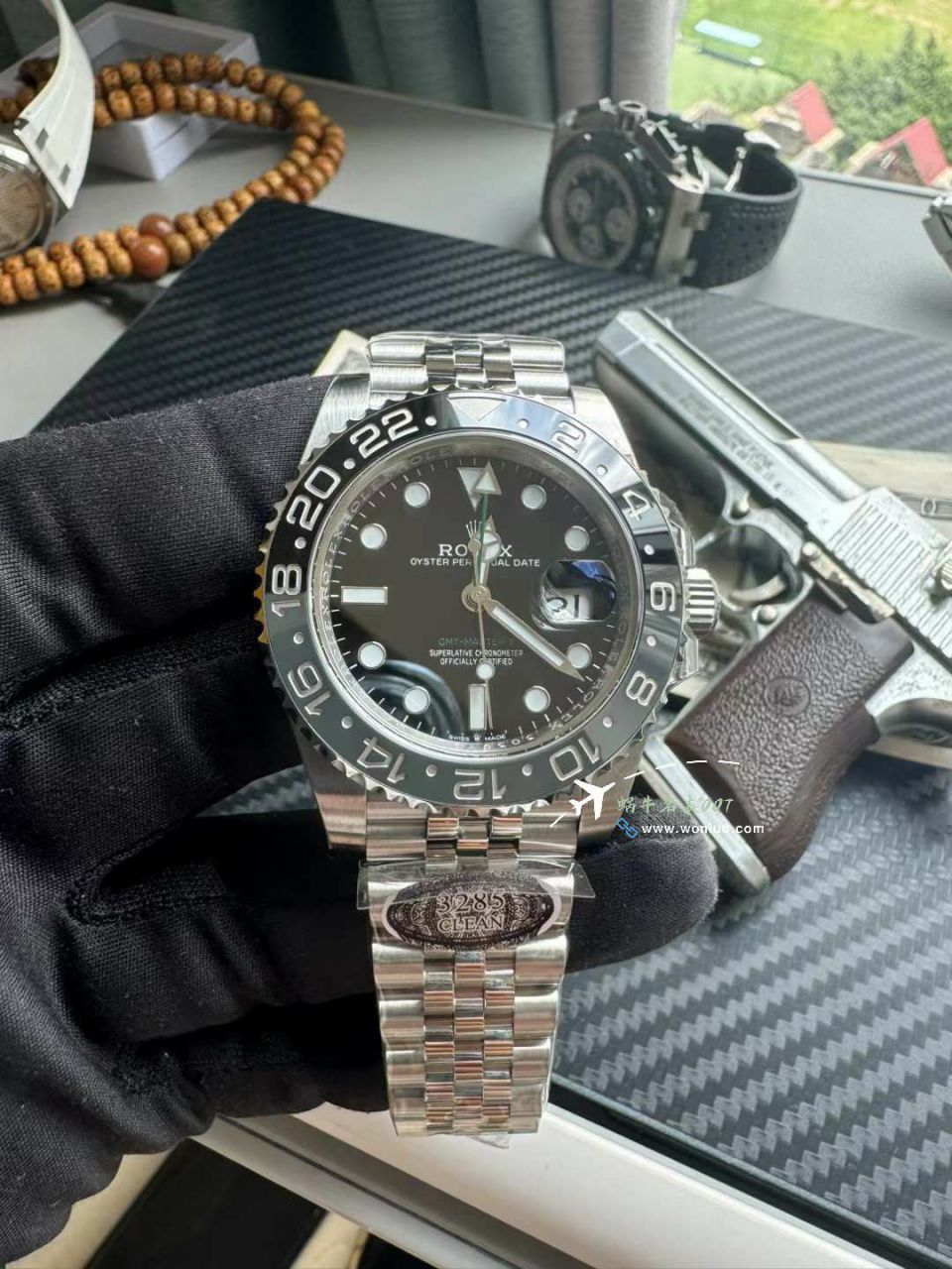  Video analysis clean Rolex  GMT MASTER II Perfect  Replica  Replica 新款皮蛋圈m126710grnr-0003 wrist watches  / R866