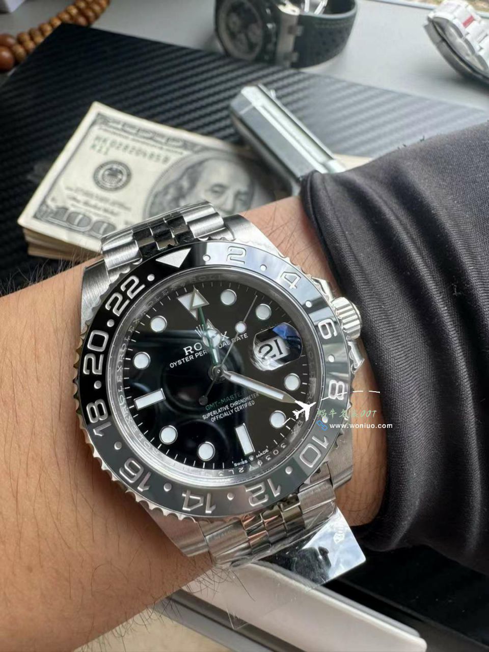  Video analysis clean Rolex  GMT MASTER II Perfect  Replica  Replica 新款皮蛋圈m126710grnr-0003 wrist watches  / R866
