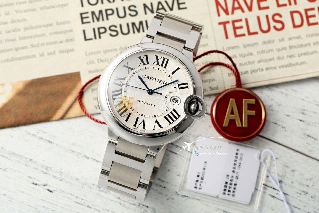 AF Cartier  蓝气球男款42毫米 Replica Copy WE9009Z3 wrist watches  / K363