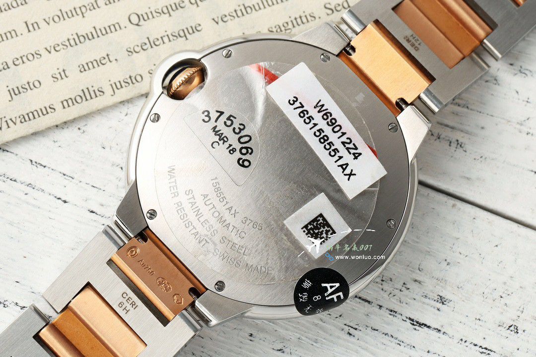 AF Cartier  蓝气球男款42毫米 Replica Copy WE9009Z3 wrist watches  / K363