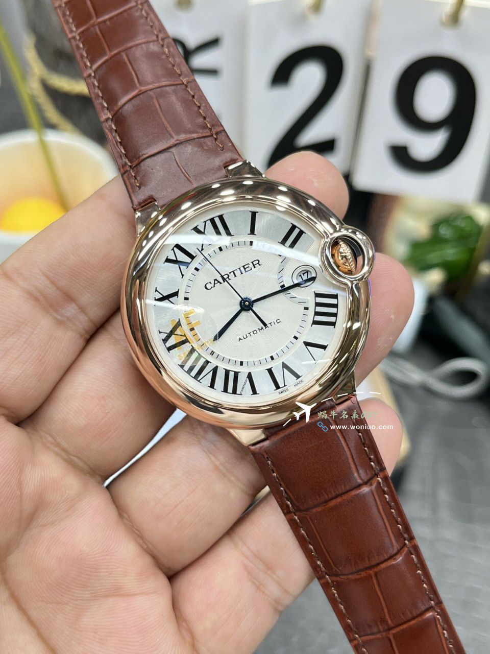 AF Cartier  蓝气球男款42毫米 Replica Copy WE9009Z3 wrist watches  / K363