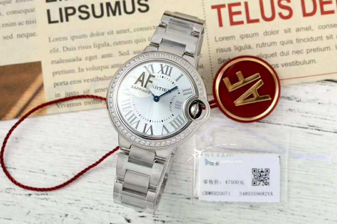 AF Cartier  蓝气球33毫米石英女 Watches  Perfect  Replica Copy W6920084，WSBB0034，W6920086 wrist watches  / K366