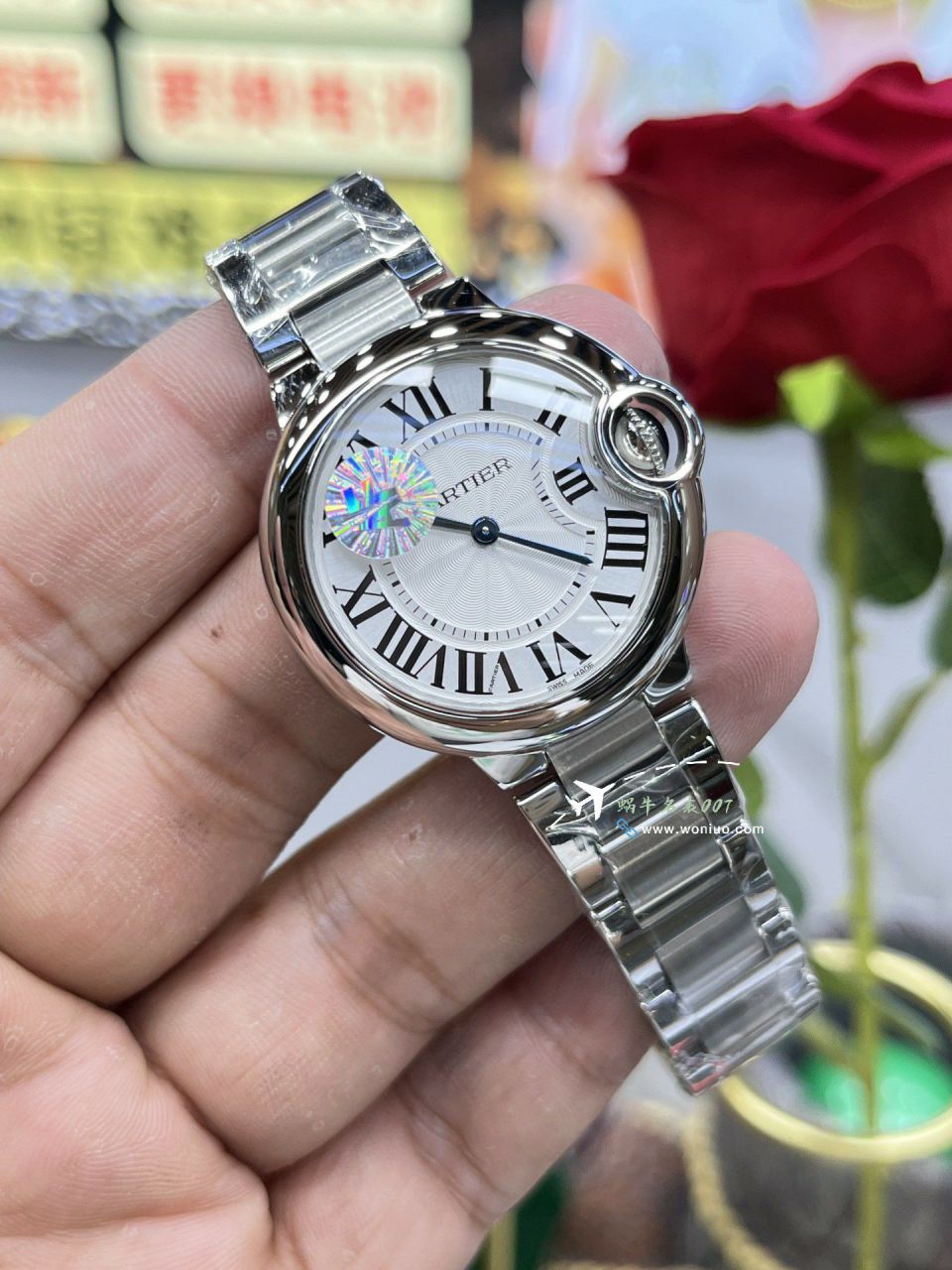 AF Replica Copy  Cartier  蓝气球33毫米女表W4BB0022 wrist watches  / K369