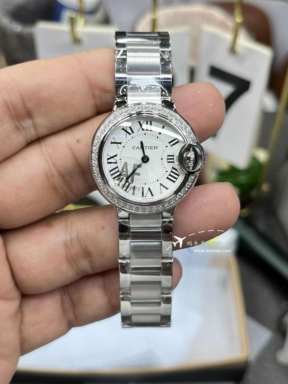 AF High quality  Replica Copy 女表 Cartier  蓝气球28毫米系列W6920038 Watches  / K372