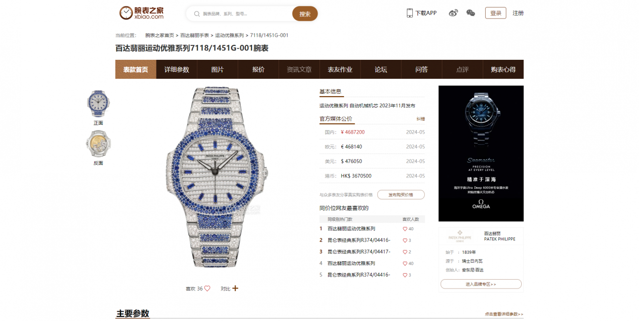 GR PATEK PHILIPPE 运动优雅 top  Replica Copy  Watches 7118/1451G-001女 wrist watches  / BD501