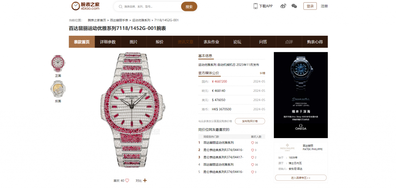 GR PATEK PHILIPPE 运动优雅 top  Replica Copy  Watches 7118/1451G-001女 wrist watches  / BD501