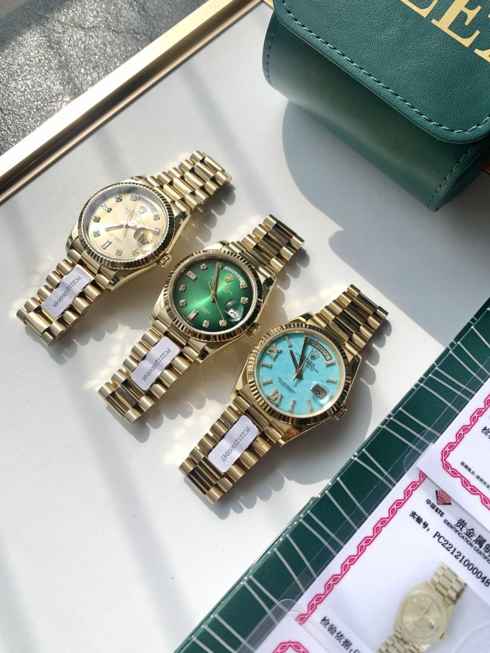  Rolex  Day-Date 型蓝松石 Perfect  Replica Copy  Watches m128238-0071 wrist watches  / R889