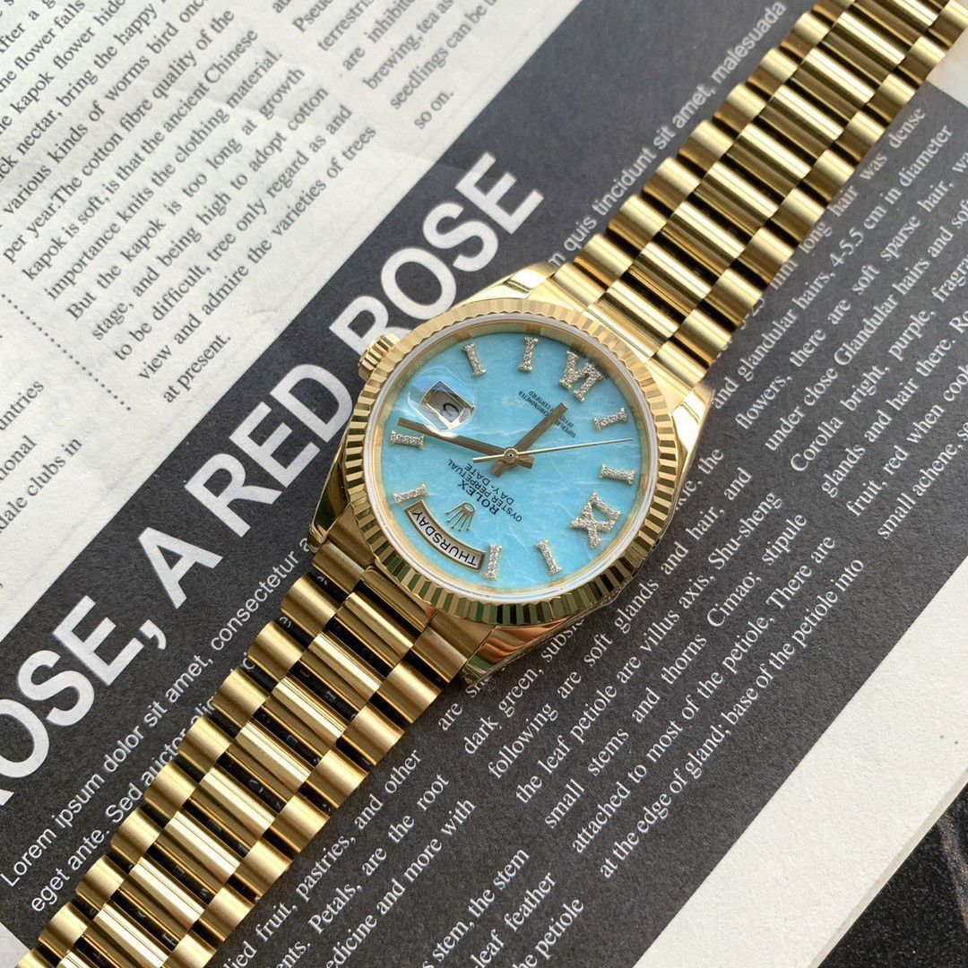  Rolex  Day-Date 型蓝松石 Perfect  Replica Copy  Watches m128238-0071 wrist watches  / R889