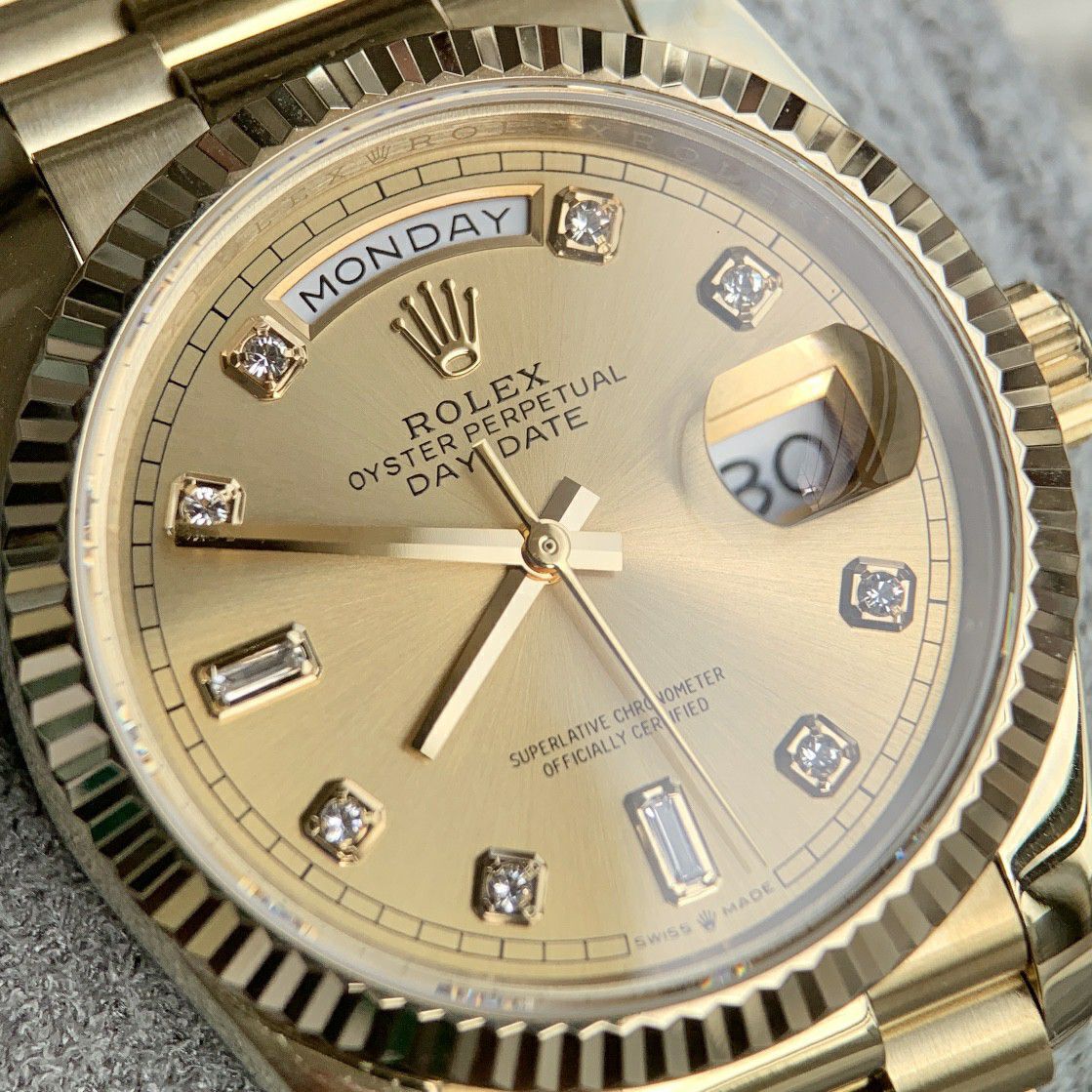  Rolex  Day-Date 型蓝松石 Perfect  Replica Copy  Watches m128238-0071 wrist watches  / R889