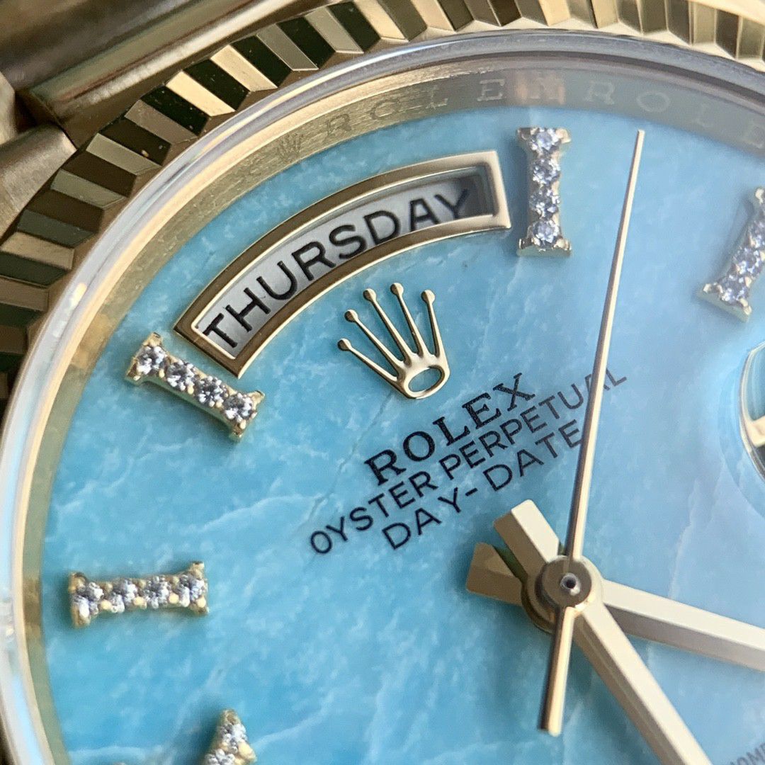  Rolex  Day-Date 型蓝松石 Perfect  Replica Copy  Watches m128238-0071 wrist watches  / R889