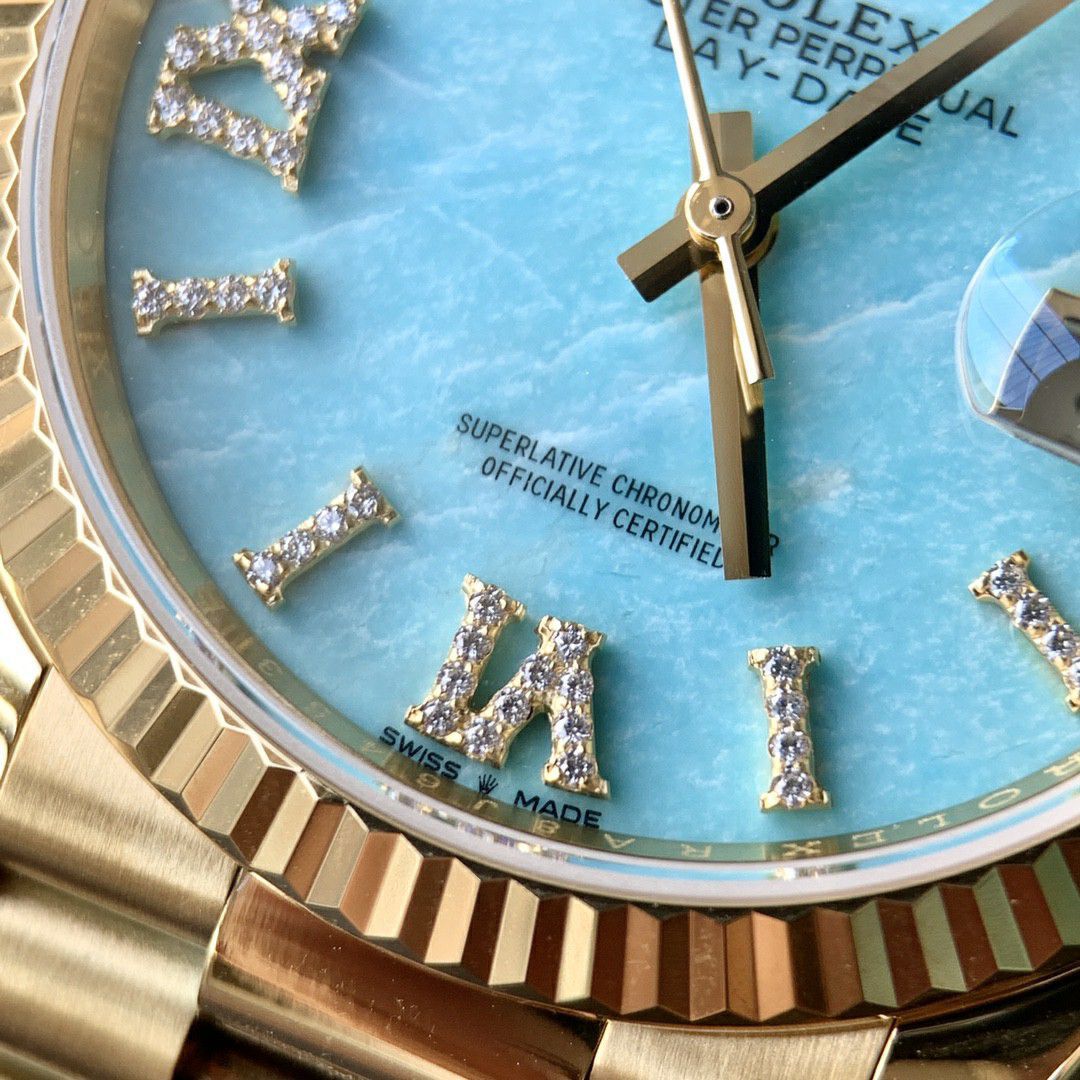  Rolex  Day-Date 型蓝松石 Perfect  Replica Copy  Watches m128238-0071 wrist watches  / R889