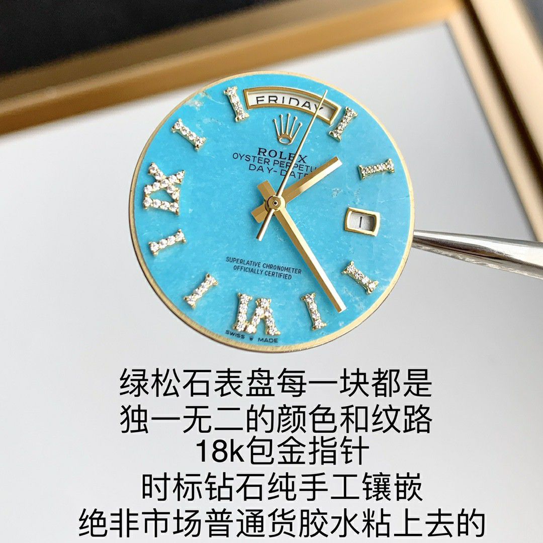  Rolex  Day-Date 型蓝松石 Perfect  Replica Copy  Watches m128238-0071 wrist watches  / R889
