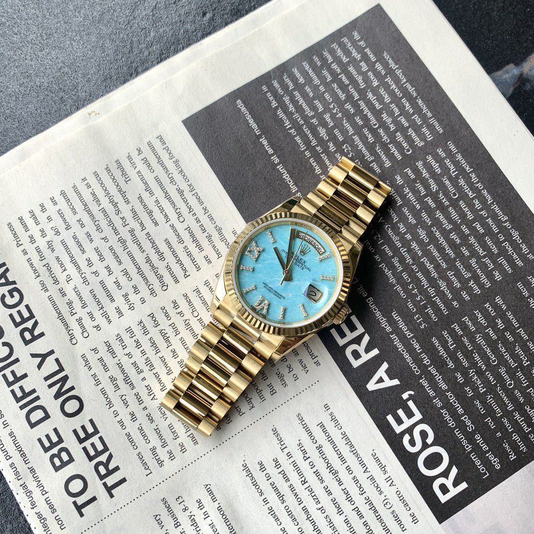  Rolex  Day-Date 型蓝松石 Perfect  Replica Copy  Watches m128238-0071 wrist watches  / R889