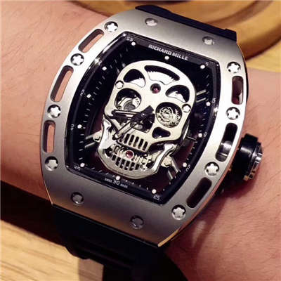 【KV Perfect  High quality  Replica Watches 】RICHARD MILLE 男士系列RM 052银色骷髅头 wrist watches 