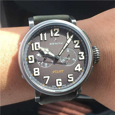 【独家视频测评】KW1:1 High quality  Replica Watches 之真力时飞行员系列11.2430.4069/21.C773咖啡骑士