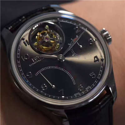 【独家视频测评YL Perfect  High quality  Knockoff  Watches 】 IWC 葡萄牙系列逆跳 Tourbillon IW504401 wrist watches 