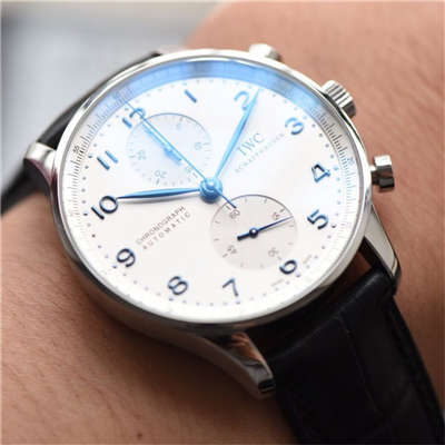【独家视频测评】【YL Factory V7版本 Perfect  High quality  Replica Watches 】 IWC 葡萄牙计时系列IW371417 wrist watches （葡计烧钢蓝针）