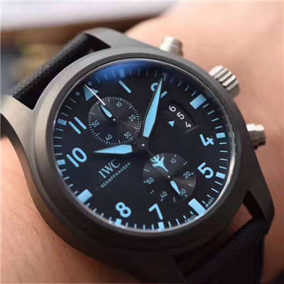 【独家视频测评1:1 High quality  Replica Watches 】 IWC TOP GUN海军空战部队MIRAMAR wrist watches IW388003 Composite 飞计
