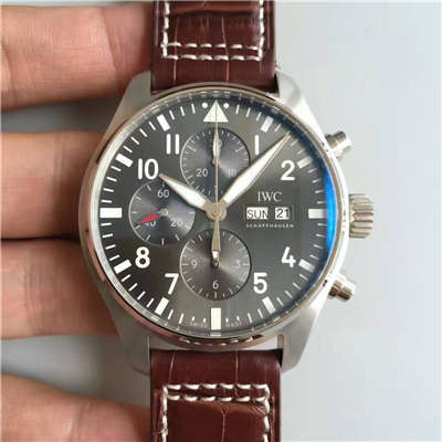 【ZF Factory  Perfect  Replica Watches 】 IWC CHRONOGRAPH飞行员系列IW377719 wrist watches  皮带款