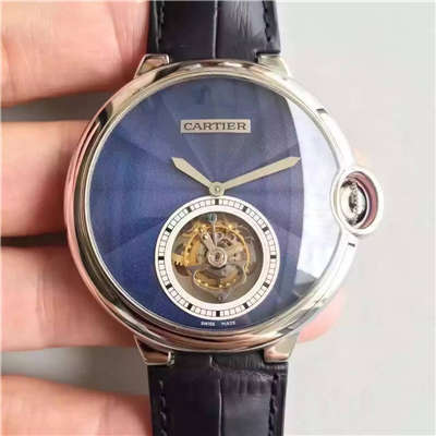 【TF Factory  Perfect  Copy  Watches 】 Cartier   Cartier  蓝气球系列 扭索雕纹表盘 W6920105女士 Tourbillon  wrist watches 