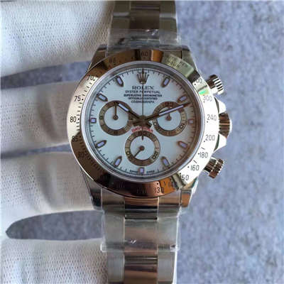 【JF Perfect  High quality  Replica Watches 】 Rolex  Cosmograph Daytona  Ditongna 系列116520-78590 白盘 wrist watches (白钢 Ditongna )