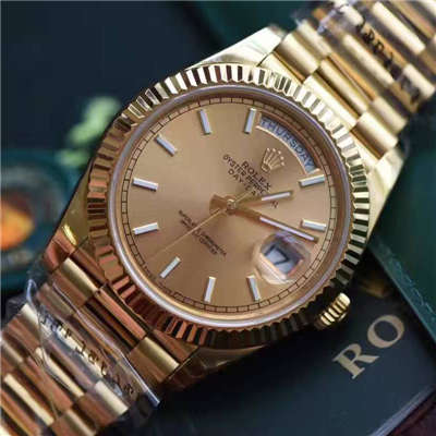 【EW Factory 1:1 top  Replica Copy  Watches 】 Rolex  Day-Date 型系列228238香槟色表盘 wrist watches 