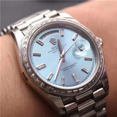 【EW Factory 1:1 Replica Copy  Watches 】 Rolex  Day-Date 型系列228396TBR蓝盘 wrist watches 