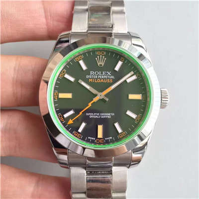 【JF Factory 1:1 Replica Watches 】 Rolex MILGAUSS系列116400-GV-72400黑盘 wrist watches 《黑色闪电》