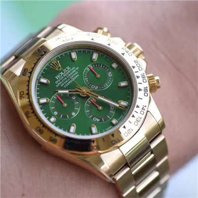 【台湾 Factory  High quality  Knockoff  Watches 】 Rolex  Cosmograph Daytona  Ditongna 系列116508绿盘男士机械 wrist watches 