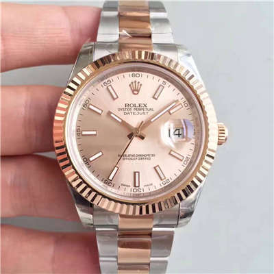 【NOOB Factory  Perfect  Knockoff  Watches 】 Rolex   Datejust 系列126331粉盘纪念型 watchband   wrist watches 