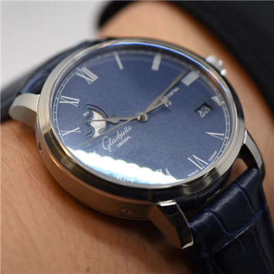 【GF Perfect  top  Replica Copy  Watches 】glashuette original原创精髓议员大日历月相系列100-04-05-12-30 wrist watches 