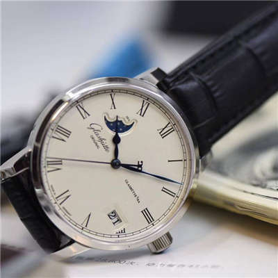 【GF1:1 High quality  Replica Watches 】glashuette original原创精髓议员大日历月相系列100-04-05-12-30 wrist watches 