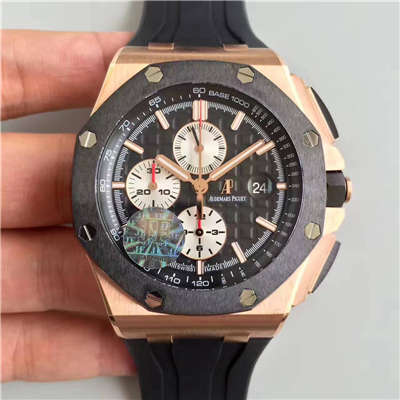 【 Video analysis JF Factory  Perfect  Knockoff  Watches 】Audemars Piguet 皇家橡树大熊猫金壳26401RO.OO.A002CA.01男表