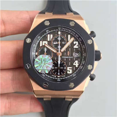 【实拍图鉴赏】JF Factory  High quality 1:1 Replica Watches 之Audemars Piguet  Royal Oak Offshore 系列25940OK.OO.D002CA.02男表
